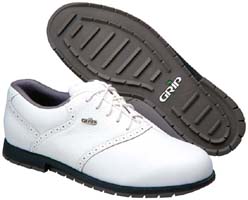 Grip GT Classic Spikeless Golf Shoe: White/ White M577