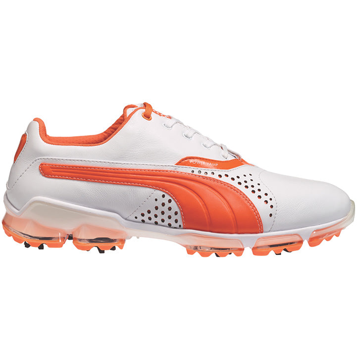 Puma TitanTour Mens Golf Shoes - White/Orange