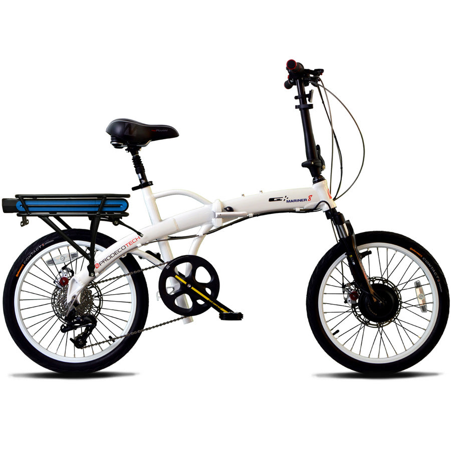 ProdecoTech Mariner 8 V5 Folding Electric Bicycle - White/Black