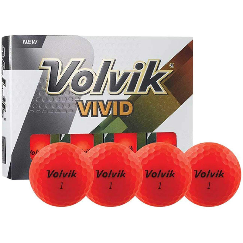 Volvik Vivid Golf Balls (1 Dozen) - Matte Red