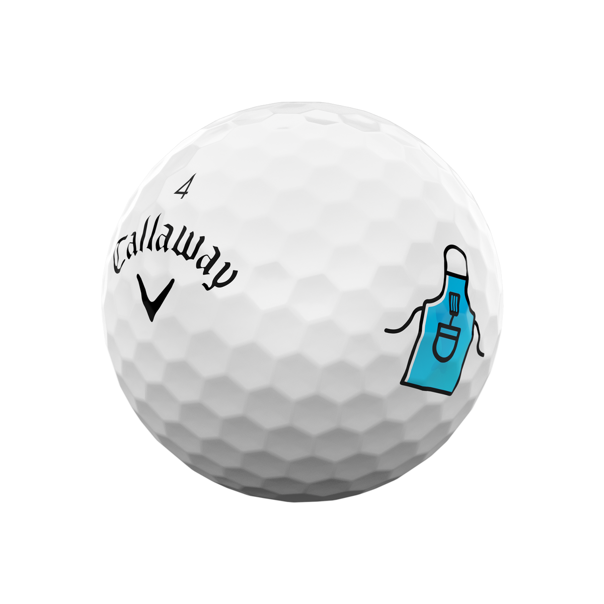 Callaway Supersoft Grillmaster golf ball number 4 with apron design
