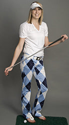 Loudmouth Golf Par Three Pants Blue and White