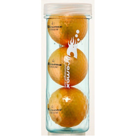 Chromax Metallic Golf Ball 3 Pack - Orange