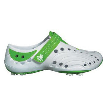 Dawgs Golf Spirit Shoes - Womens White/Lime Green