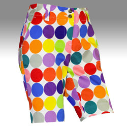 Loudmouth Golf Womens Shorts - Disco Balls White