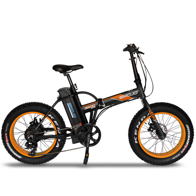 Emojo Lynx Pro Folding Electric Bicycle 48V 500W - Black/Orange