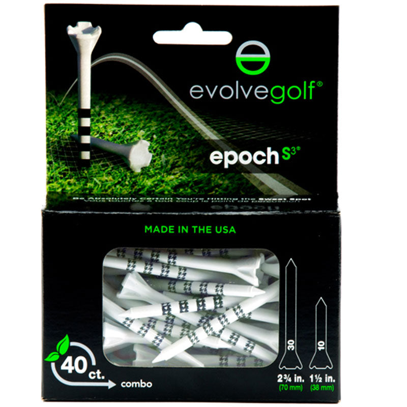 Epoch S3 Golf Tees (40 Pack) - Houndstooth Bands