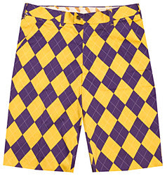 Loudmouth Golf Shorts - Purple & Gold
