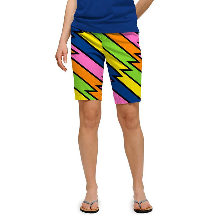 Loudmouth Golf Womens Shorts - Lightening Rod