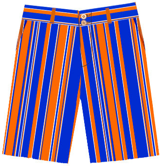 Loudmouth Golf Shorts - Orange and Blue