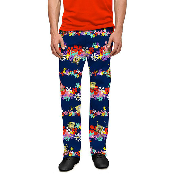 Loudmouth Golf Pants - Sponge Bob Square Pants Navy