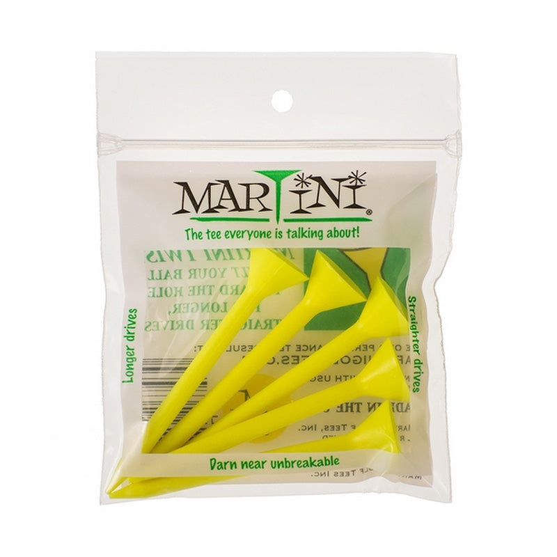 Martini Golf Tees 3.25" - Yellow (5 Pack)