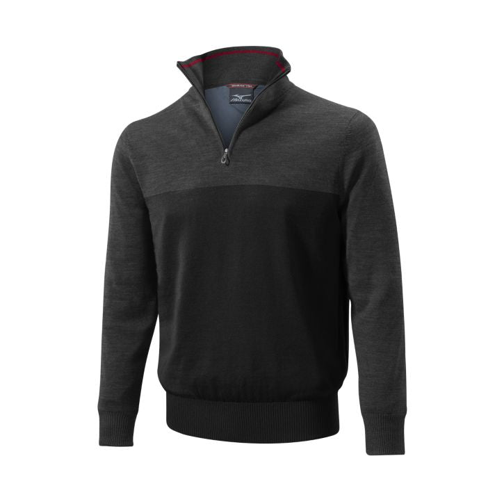 Mizuno Hayate Sweater Zip Neck - Black