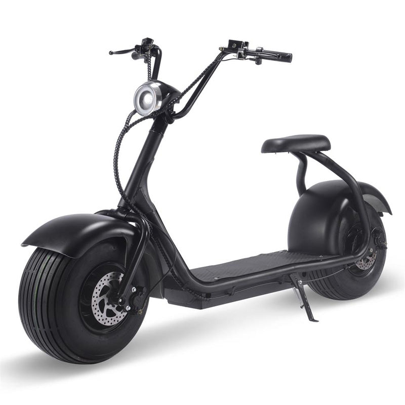 MotoTec Fat Tire 60v 18ah 2000w Lithium Electric Scooter - Black