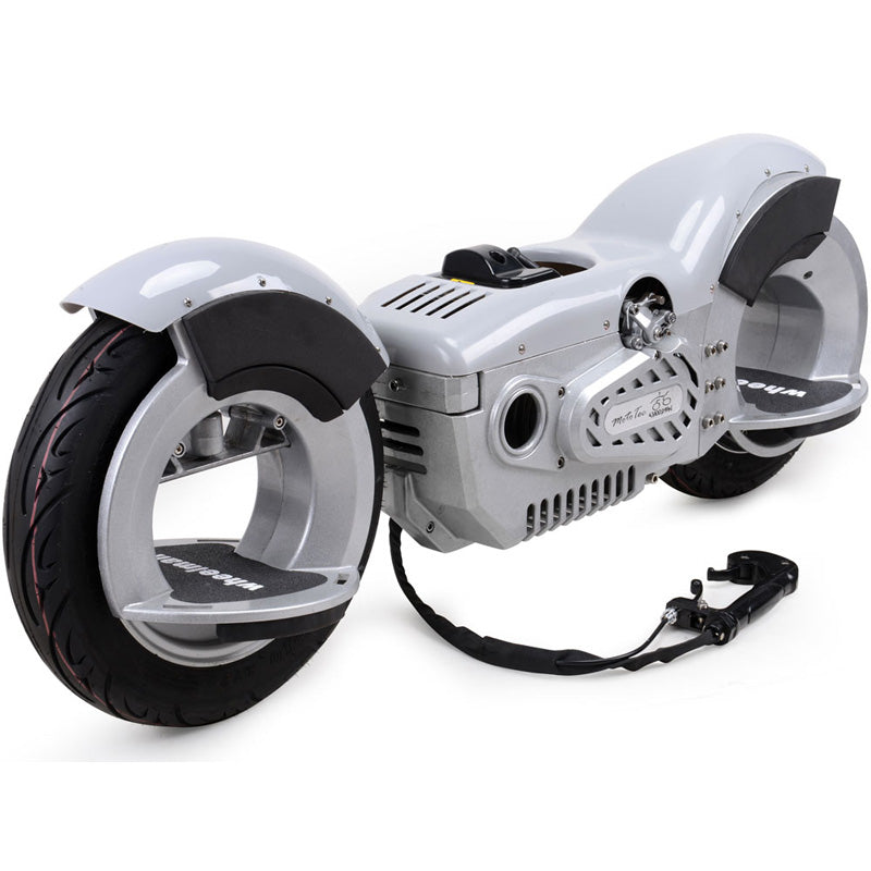 MotoTec Wheelman V2 50cc Gas Skateboard - Silver