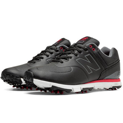 New Balance 574 Leather Golf Shoes - Black/Red
