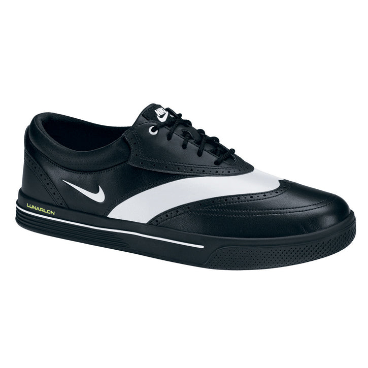 Nike 2013 Lunar Swingtip Golf Shoes - Mens Leather Black/Black/White