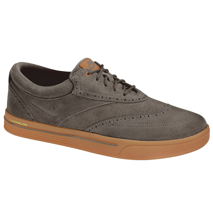 Nike 2013 Lunar Swingtip Golf Shoes - Mens Suede Ridgerock/Gum