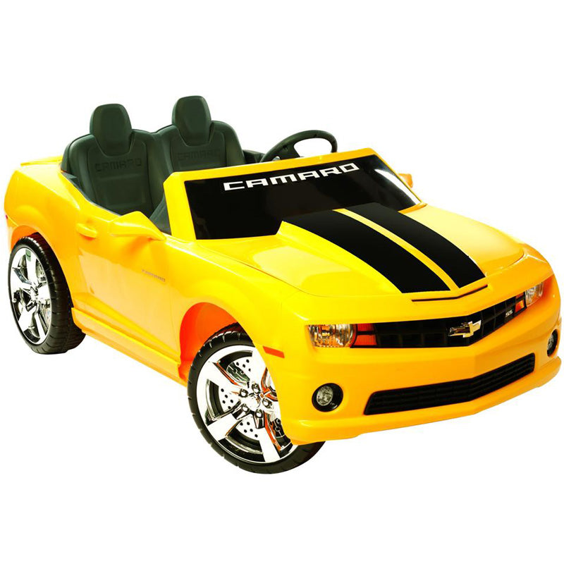 NPL Chevrolet Racing Camaro 12v Kids Ride-On Car - Yellow