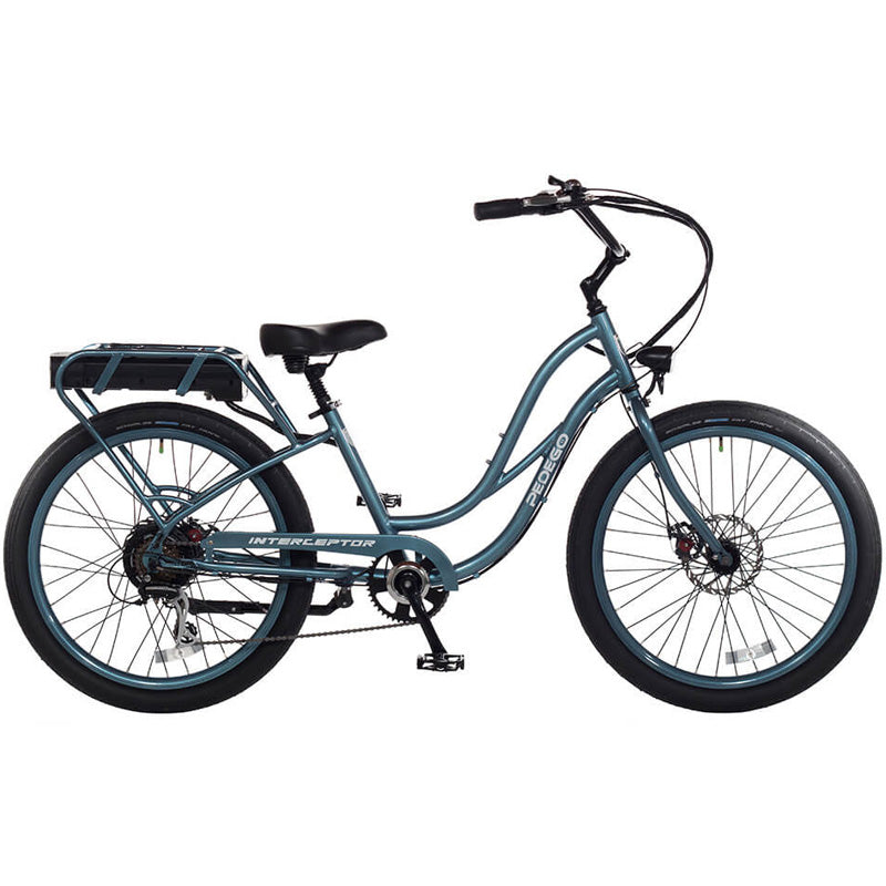 2019 Pedego Step-Thru Interceptor III Electric Bicycle - Mineral Blue