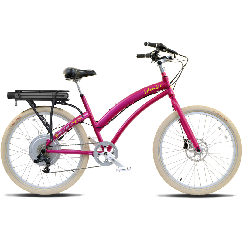 ProdecoTech Islander ST V5 Electric Bicycle - Pink/Silver