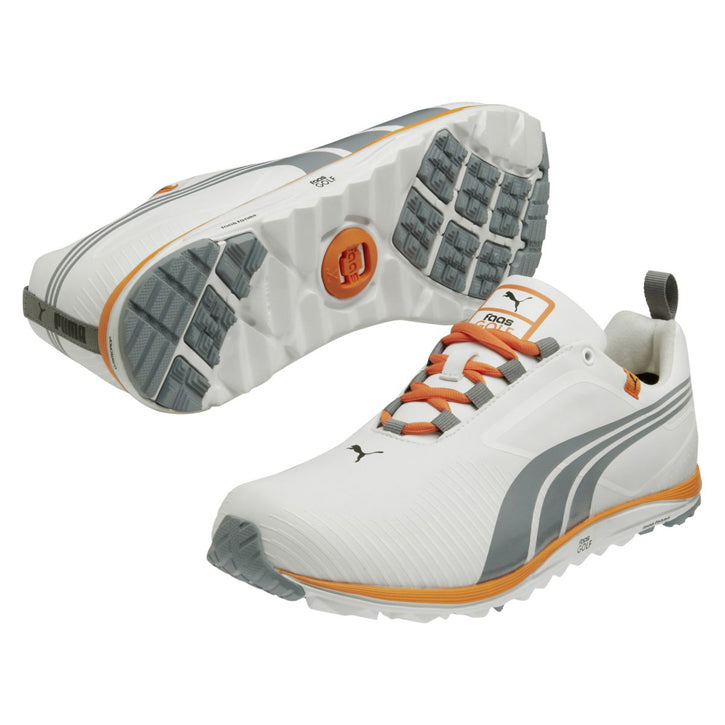 2014 Puma Faas Lite Mens Golf Shes - White/Orange