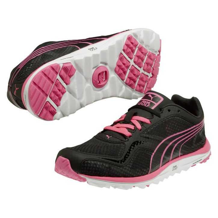 2014 Puma Faas Lite Mesh Womens Golf Shoes - Black/White/Pink