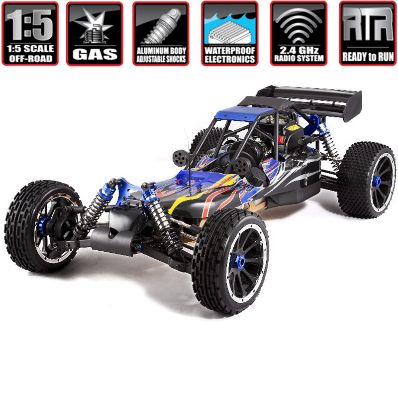 Redcat Racing Rampage Dunerunner V3 Gas Buggy 1/5 Scale RTR - Black/Blue