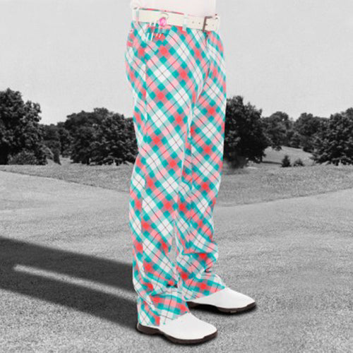 Royal & Awesome Mens Golf Pants - Well Plaid Tartan