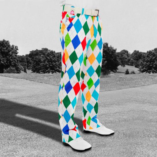 Royal & Awesome Mens Golf Pants - King of Diamonds