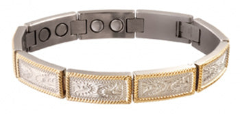 Sabona Rope Edge Link Duet Magnetic Bracelet