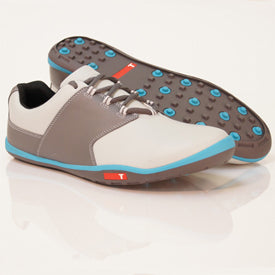 2012 True Linkswear TRUE Tour Golf Shoes - Charcoal/Grey/Blue