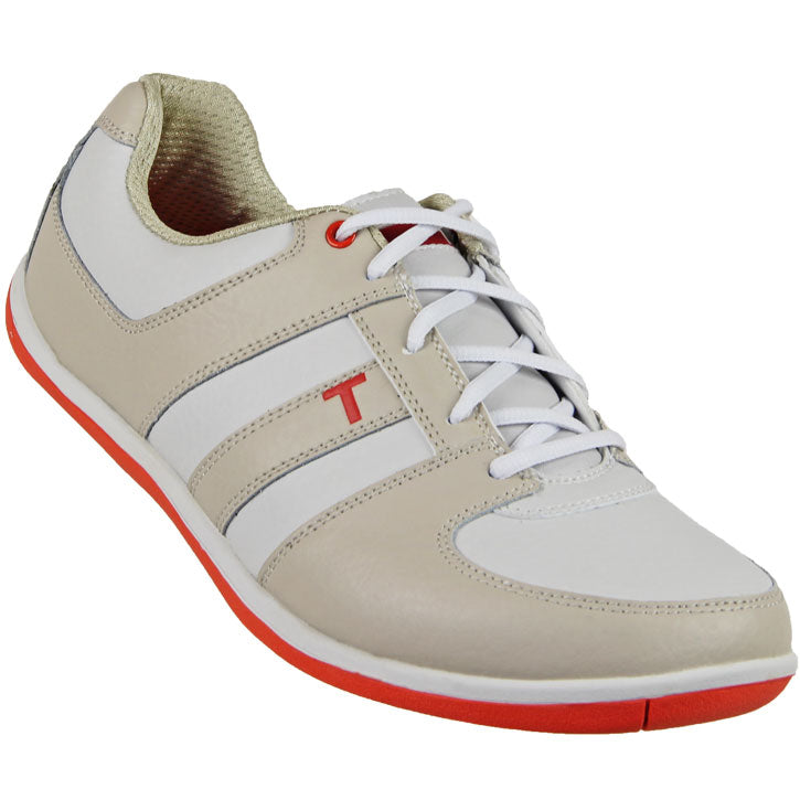 True Linkswear True Vegas Golf Shoes - Tan/Salmon/White