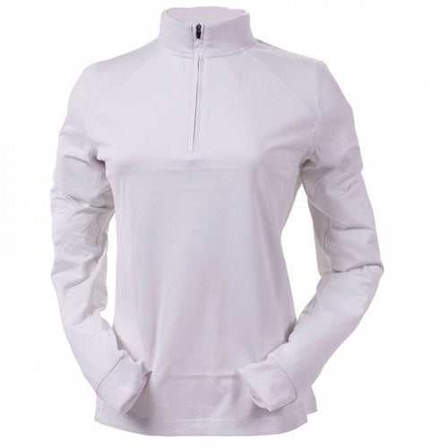 Zero Restriction Zip Mock - Womens Cream