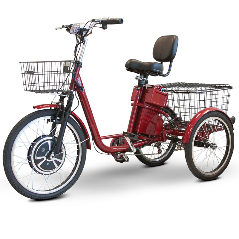 EWheels EW Electric Adult Trike Wheel Electric Bicycle Red GolfClerk Com