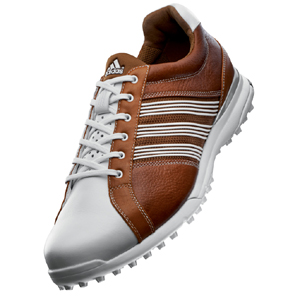 Adidas adicross Tour Spikeless Golf Shoes Brown White at InTheHoleGolf