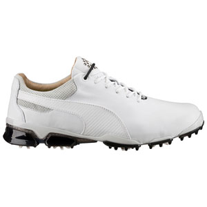 Puma Titan Tour Ignite Premium Golf Shoes - White/Grey/Black at