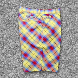 Mens plaid hot sale golf shorts