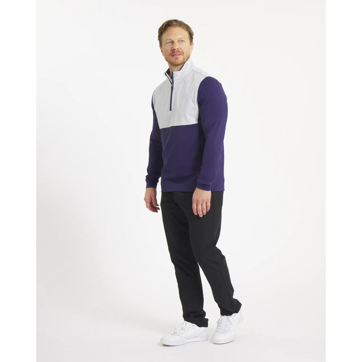 Sun Mountain Tech Plus Quarter-Zip - Men's - Navy-Arctic Ice
