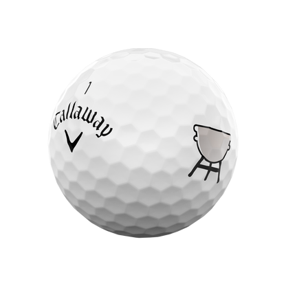 Callaway Supersoft Grillmaster golf ball number 1 with grill design