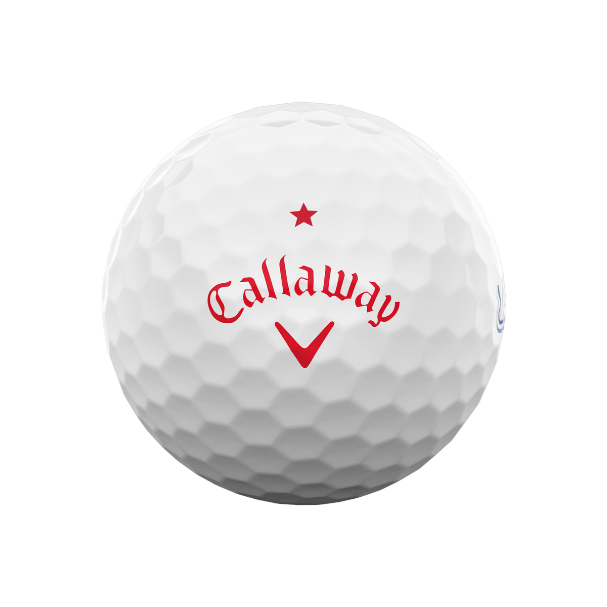 Callaway Supersoft Stars and Stripes golf ball with one red star