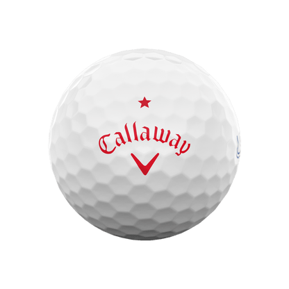 Callaway Supersoft Stars and Stripes golf ball with one red star