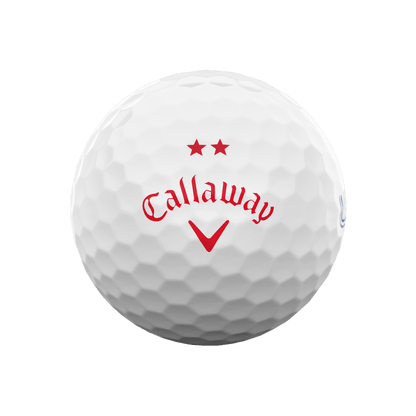 Callaway Supersoft Stars and Stripes golf ball with two red stars