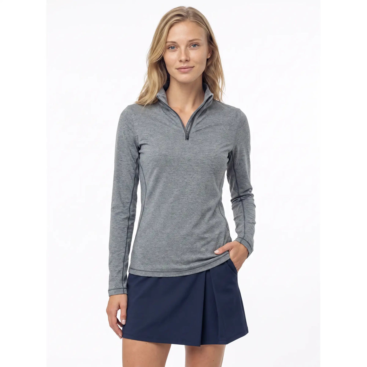 Sun Mountain Second Layer Quarter-Zip - Women's - Steel Heather