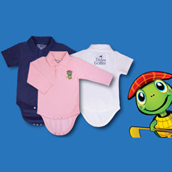 The Littlest Golfer Tour Polo Onesie Short Sleeve - Boys
