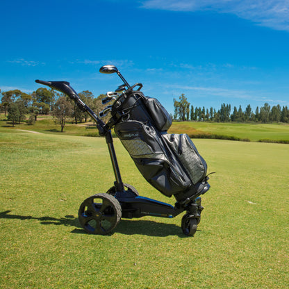 MGI Ai Navigator HALO GPS Remote Electric Golf Cart on the golf course