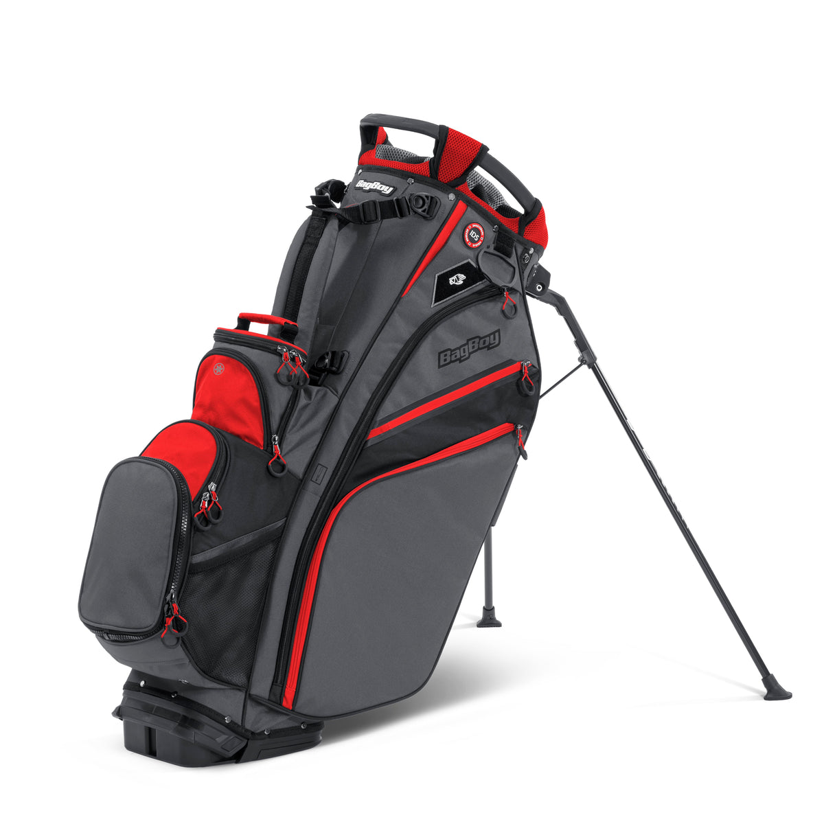 Bag Boy Chiller Pro Hybrid Golf Bag - Charcoal/Red/Black