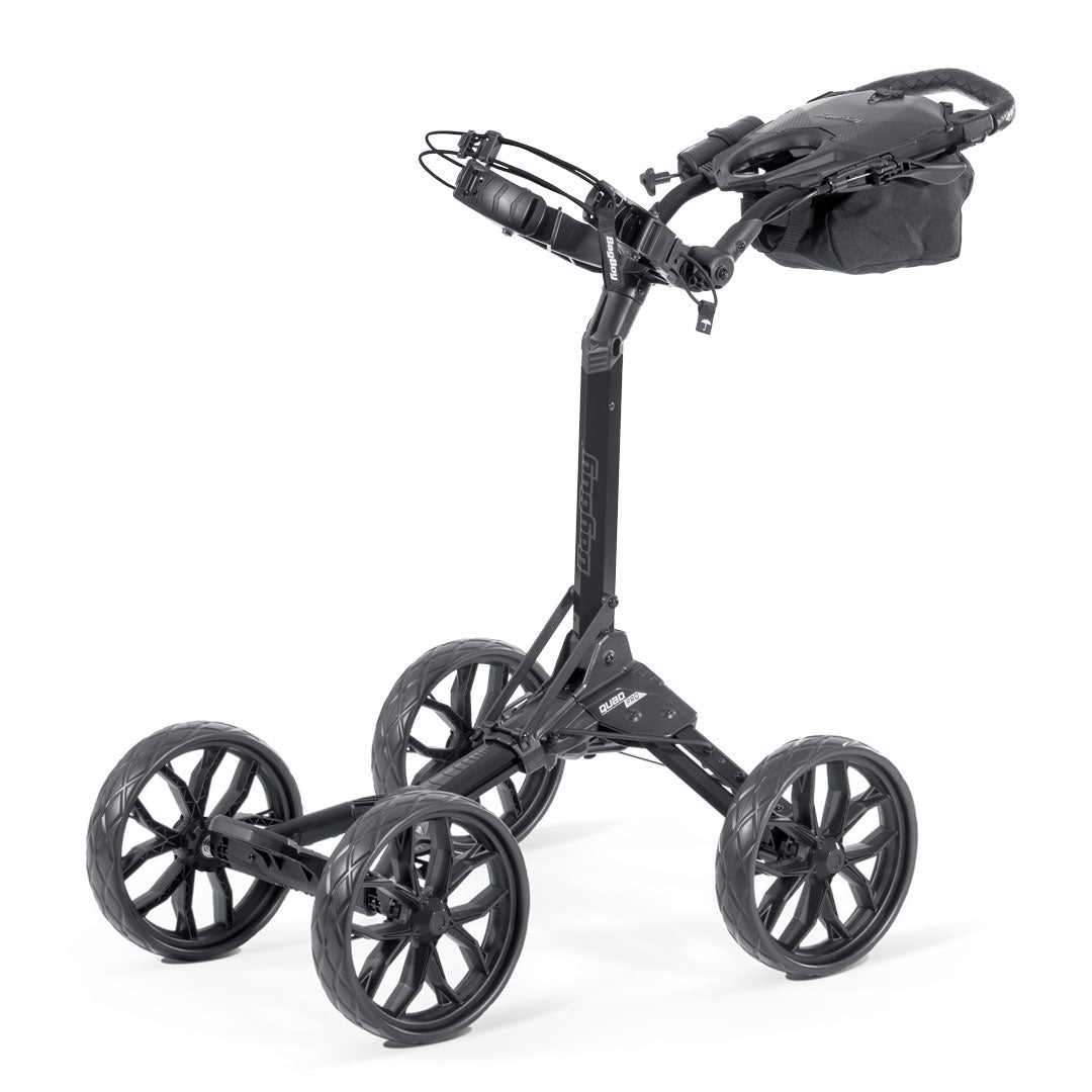 Bag Boy Quad Pro 4-Wheel Golf Push Cart - Black/Slate