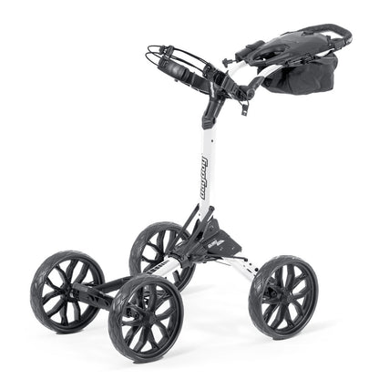 Bag Boy Quad Pro 4-Wheel Golf Push Cart - White/Black