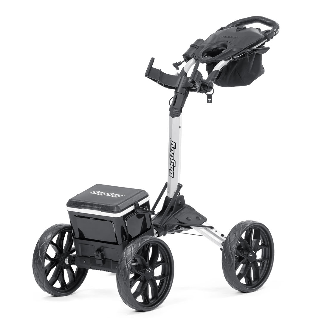 Bag Boy Quad Pro Disc Golf Cart - White/Black